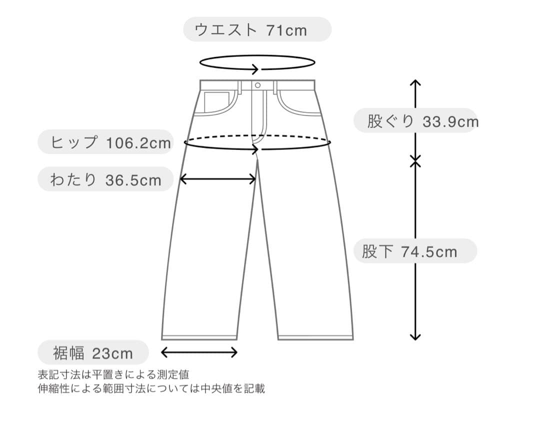 新品未使用/Sea Room Lynn Roundishルーズデニム25インチ - メルカリ