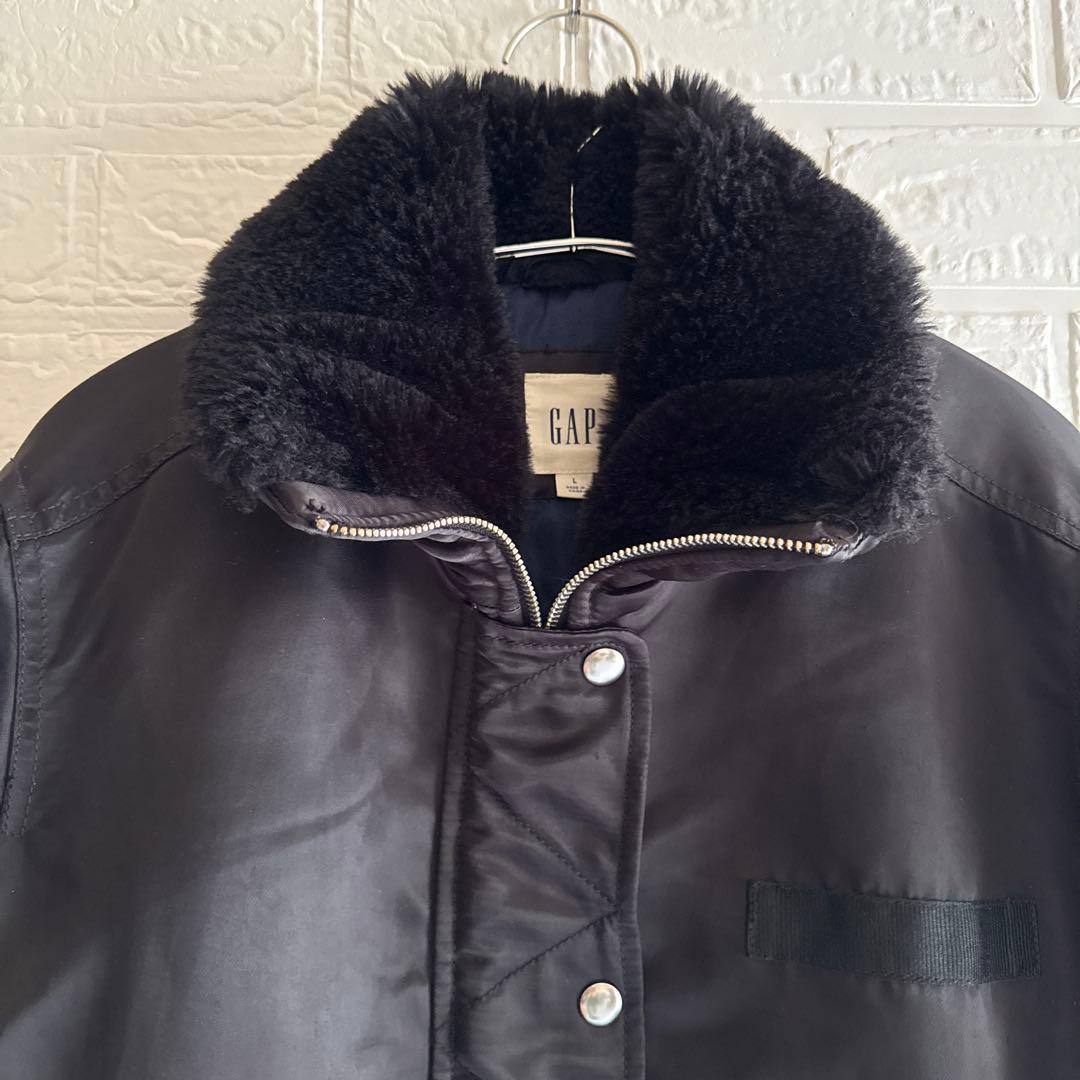 GAP【XL相当】B-15 ボア付き MA-1 y2k 黒／フライトジャケット - メルカリ