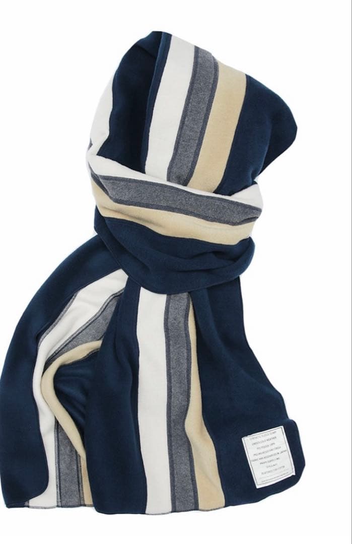 【新品未使用】propsstore フリースストライプマフラー