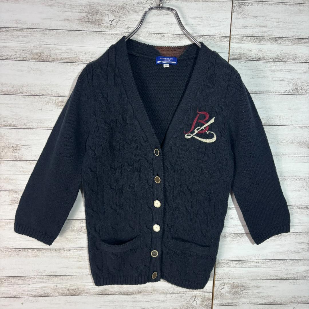 Burberry Blue Label カーディガン ニット 38 ネイビー - メルカリ