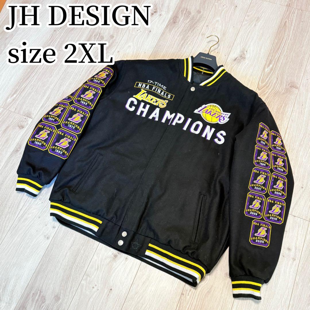 希少】ジェフデザイン レイカーズ 優勝記念 スタジャン リバーシブル
