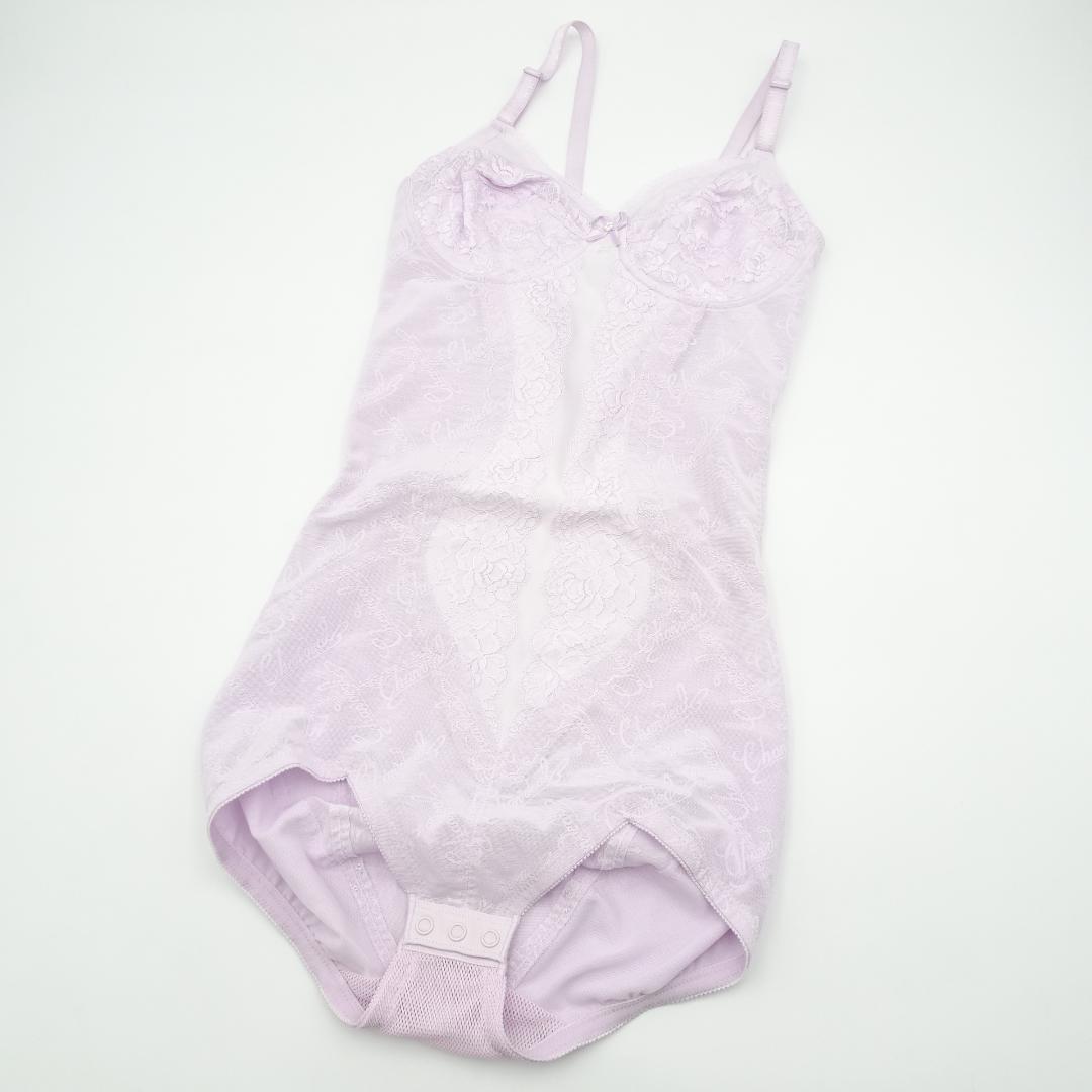 シャンデール ロングボディスーツ ピオニーパープル B75 未使用品