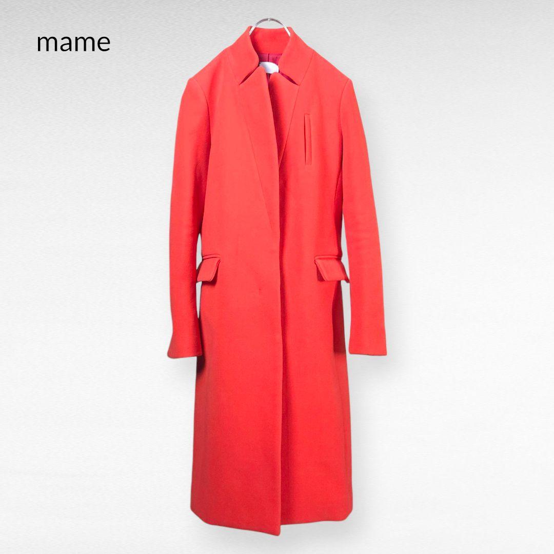 ジャケット・アウター mame Red Long Coat Winter Fashion Coats For Women Long Sleeve Casual Comfortable