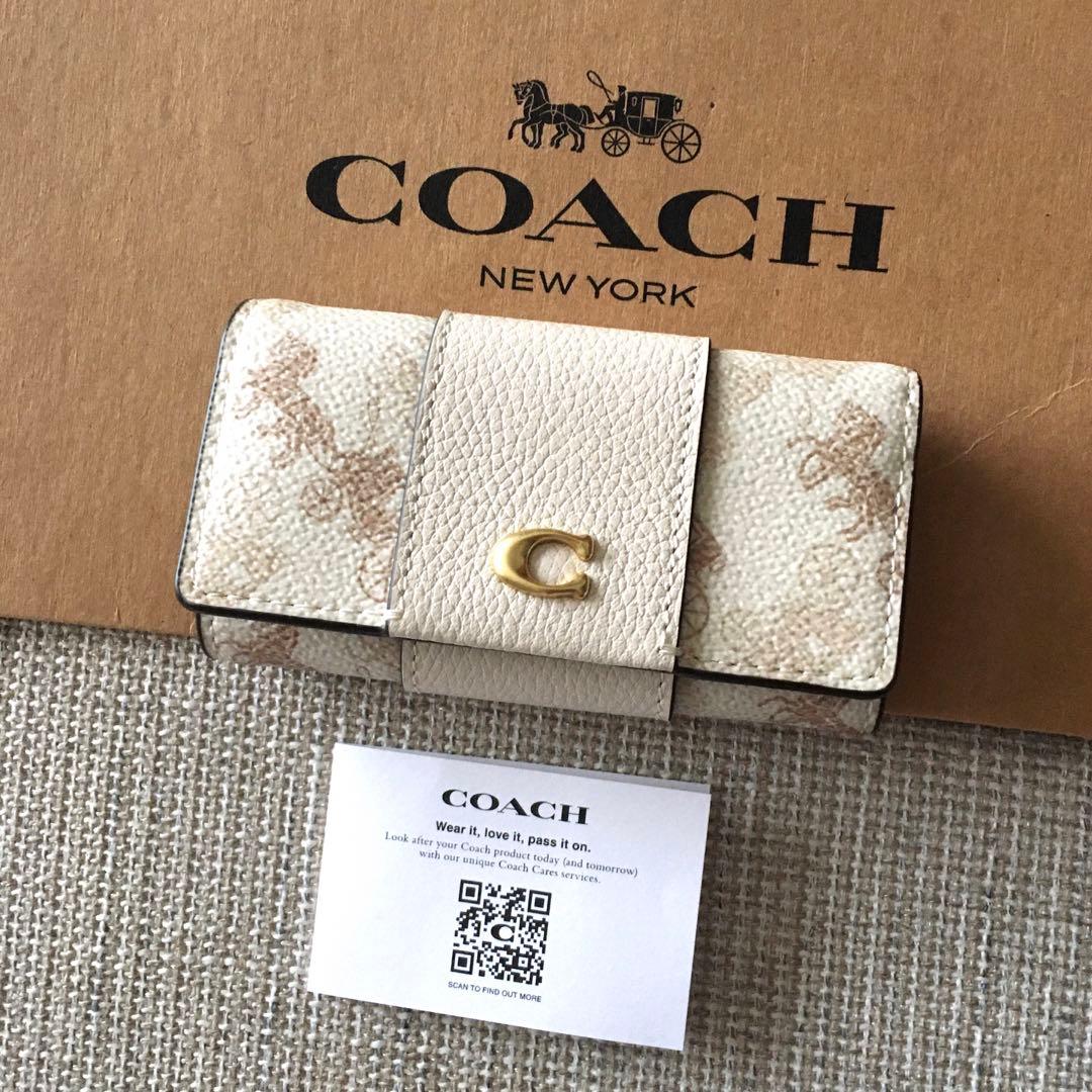 新品★COACH コーチ 定価19,800円 レザー 6連キーケース リング付き COACH（コーチ） ☆COACH☆ 6リング キーケース クロスグレインレザー