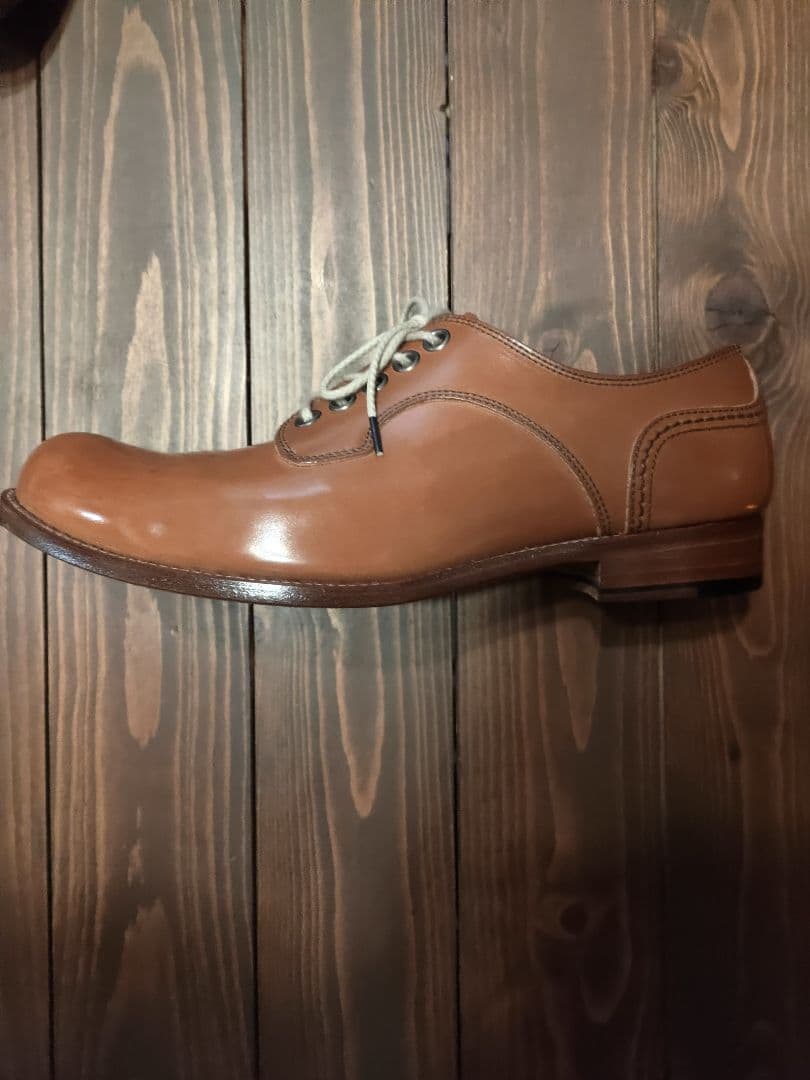 【美品】chausser ショセ コードバン プレーントゥ 短靴 25.5cm