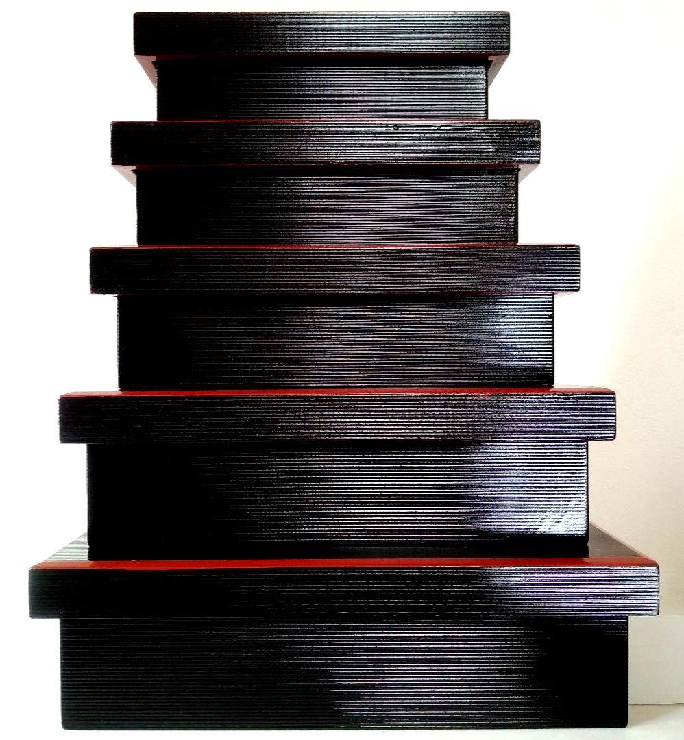 切溜 きりだめ 五段入れ子 栄重 さかえ重 5段重箱 木製 漆器 - メルカリ