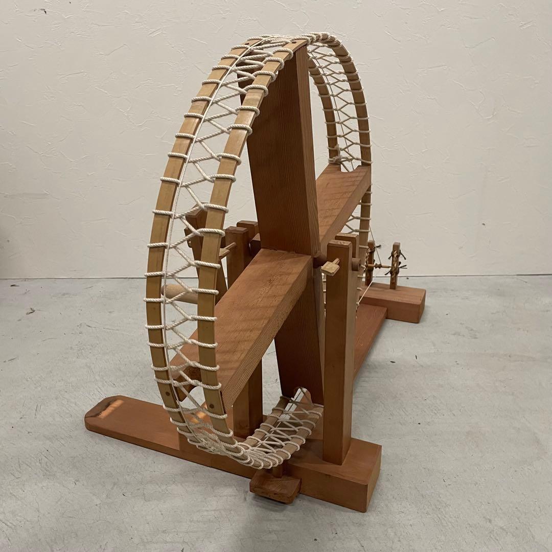 稲垣機料 竹製紡車 管巻機 糸巻き機 手織り道具 織り物 機織り機 糸車