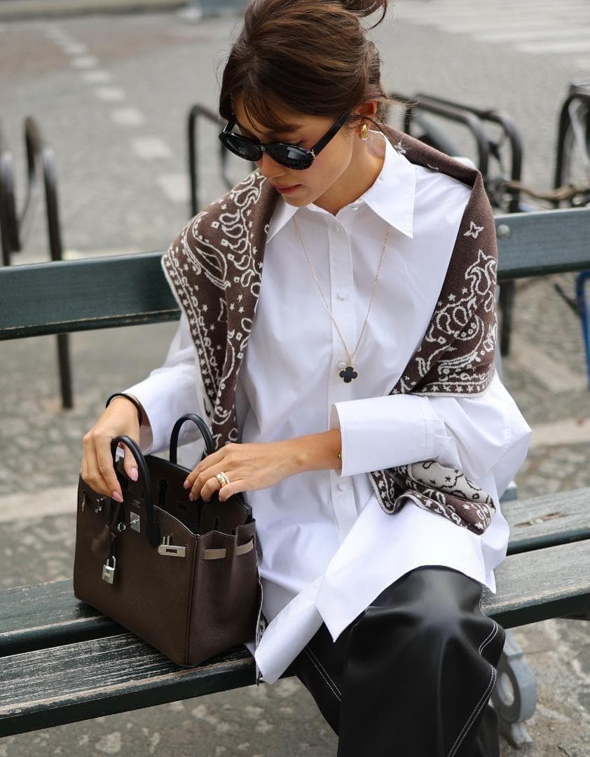 即日発送 Gypsohila Paisley Knit Stole ブラウン - メルカリ