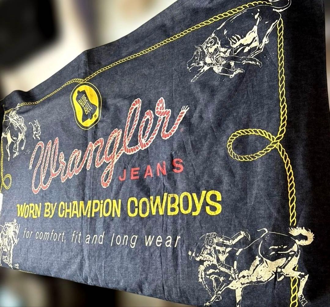アンティーク雑貨 Wrangler denim banner WRANGLER DENIM BANNER 1960'S VINTAGE｜SAFARI サファリ｜高円寺