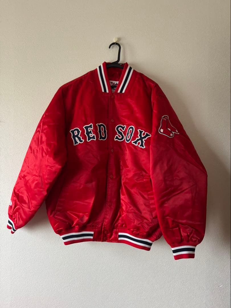 00s Majestic MLB Boston Red Sox スタジャン 赤 00s Majestic MLB
