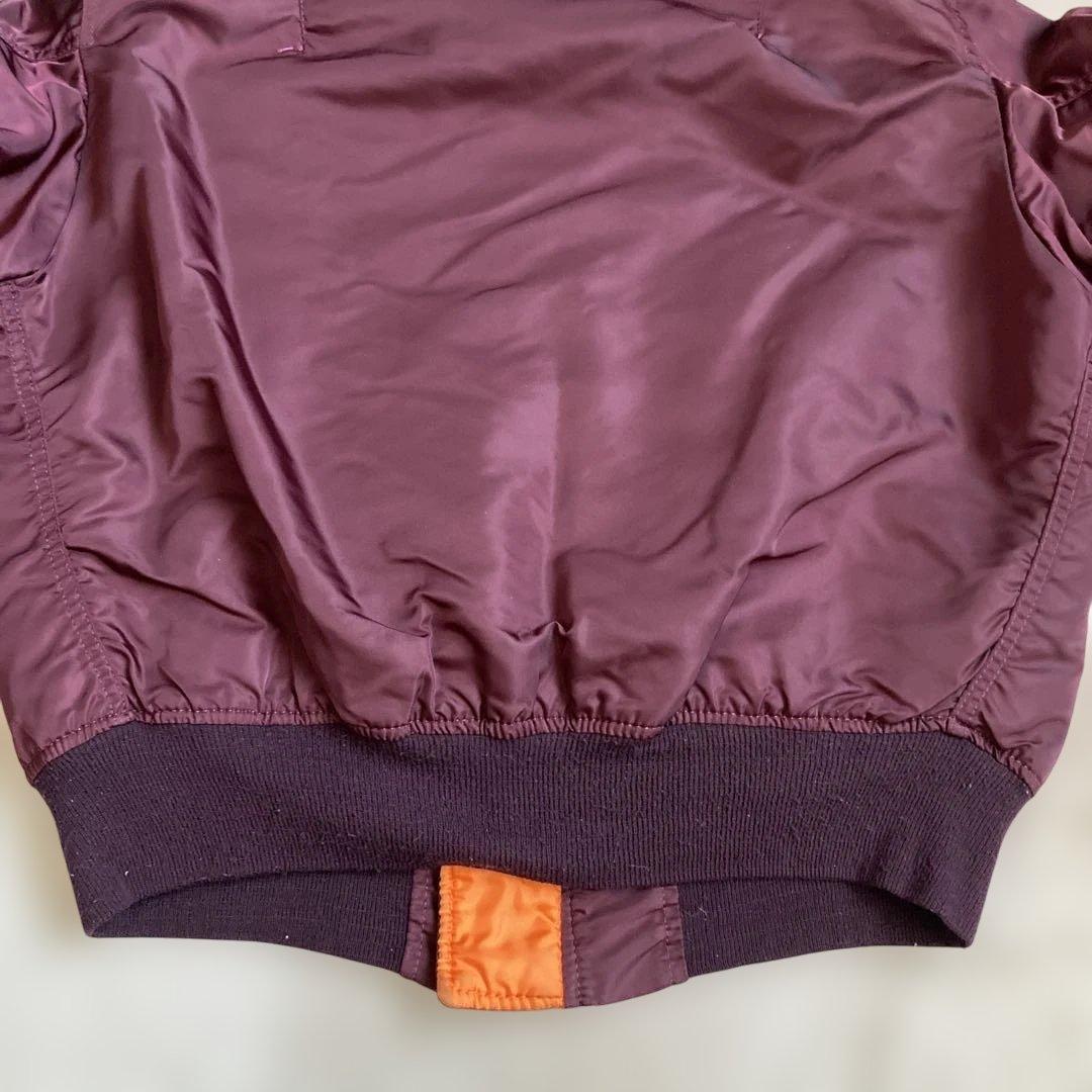 《希少カラー》80s USA製 ALPHA MA-1 L ヴィンテージ ボルドー