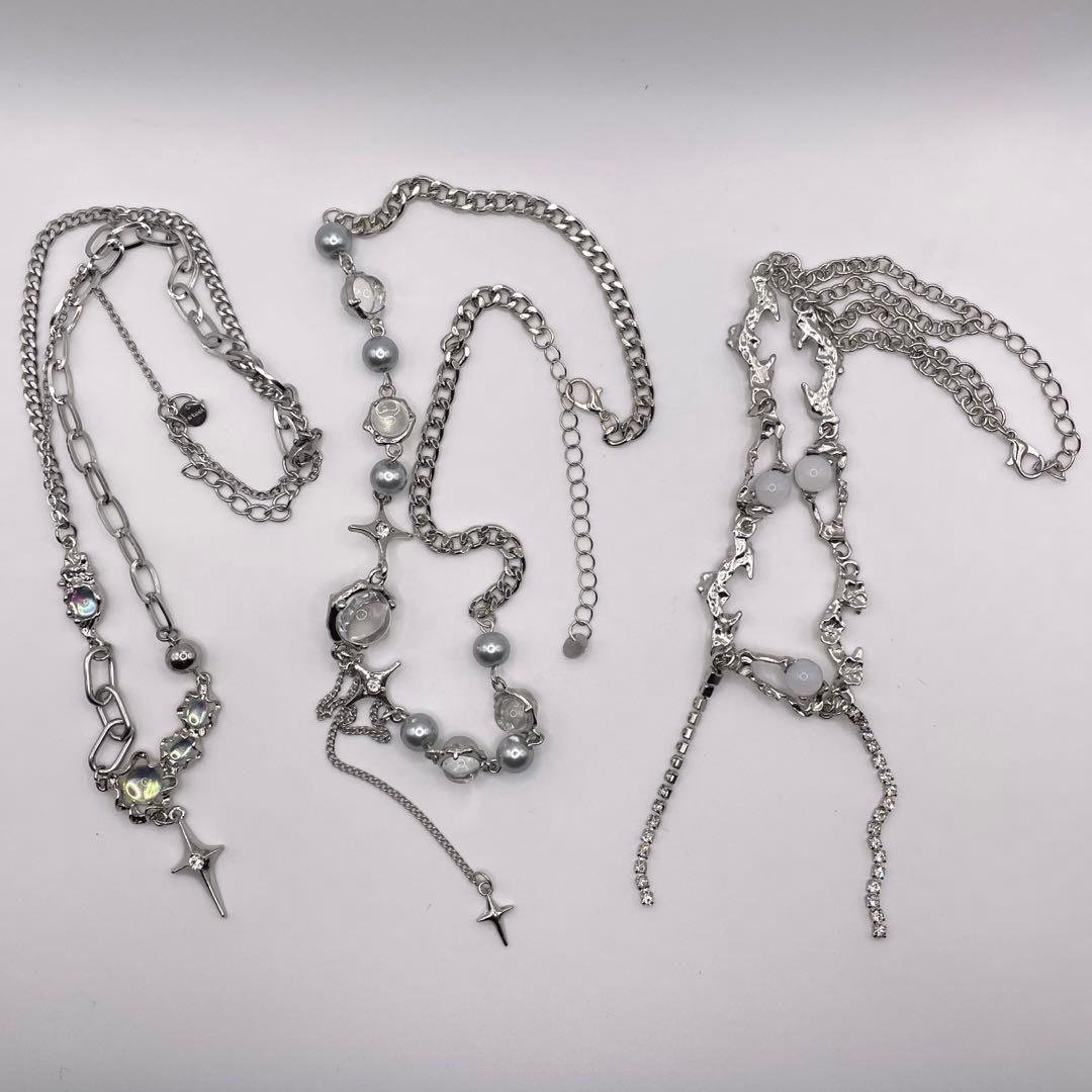 Y2K】【フェアリーグランジ】Y2Kシルバーアクセサリー3点セット - メルカリ