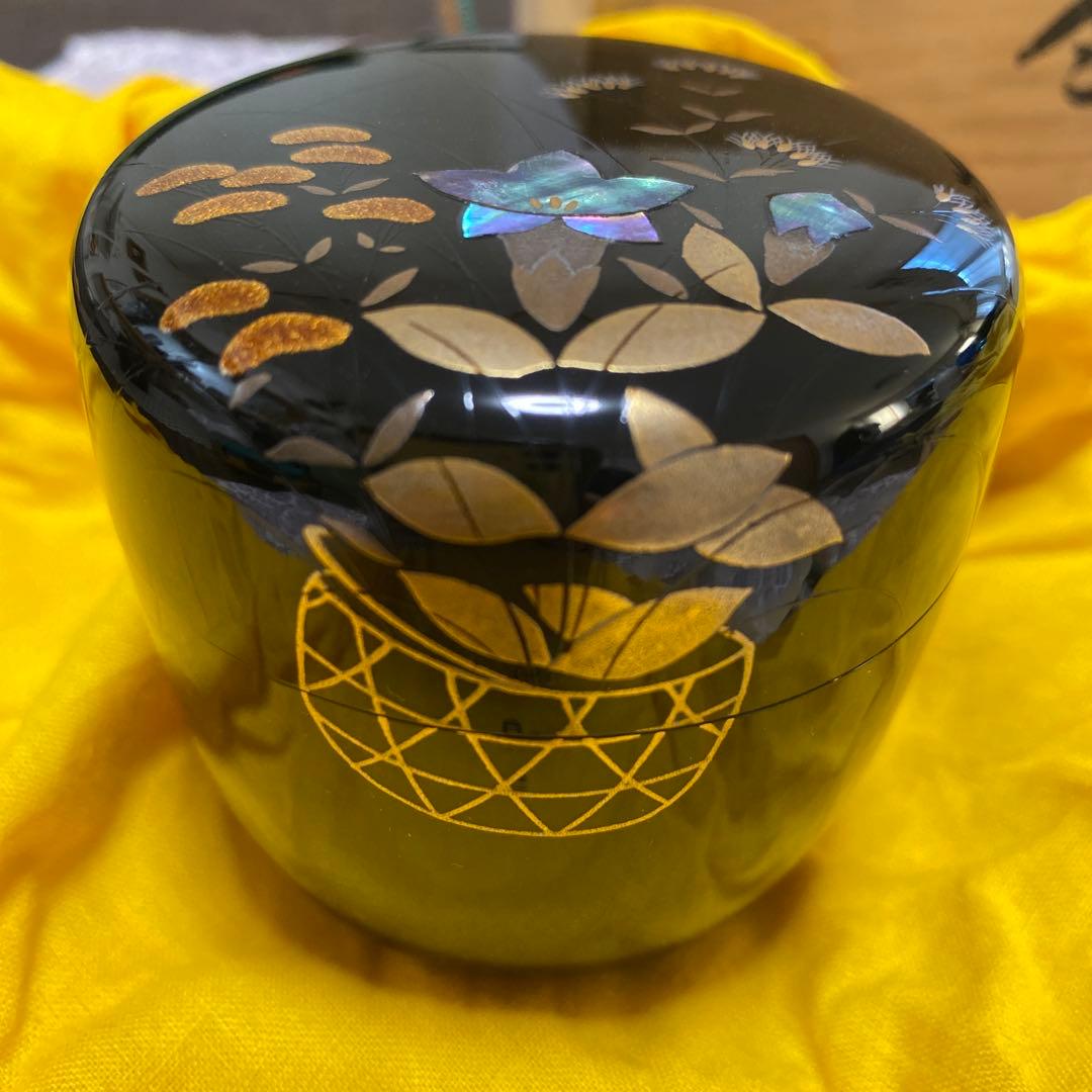 正抱　なつめ　ききょう　花籠　棗　輪島塗　☆正抱☆ 縄手昌晴作