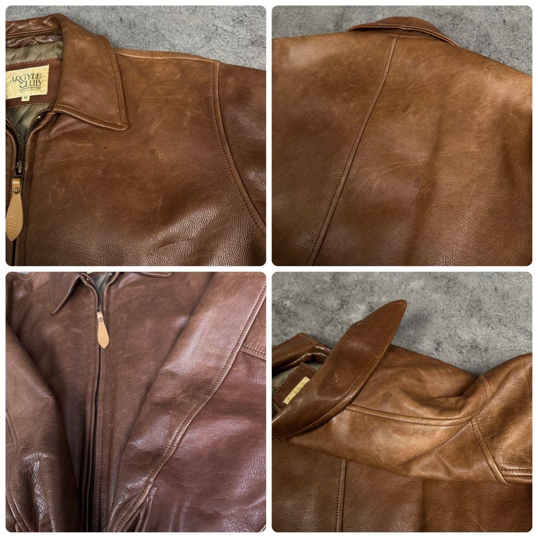 ARGYLE CLUB 80s ビンテージ レザー ジャケット アーガイルクラブ