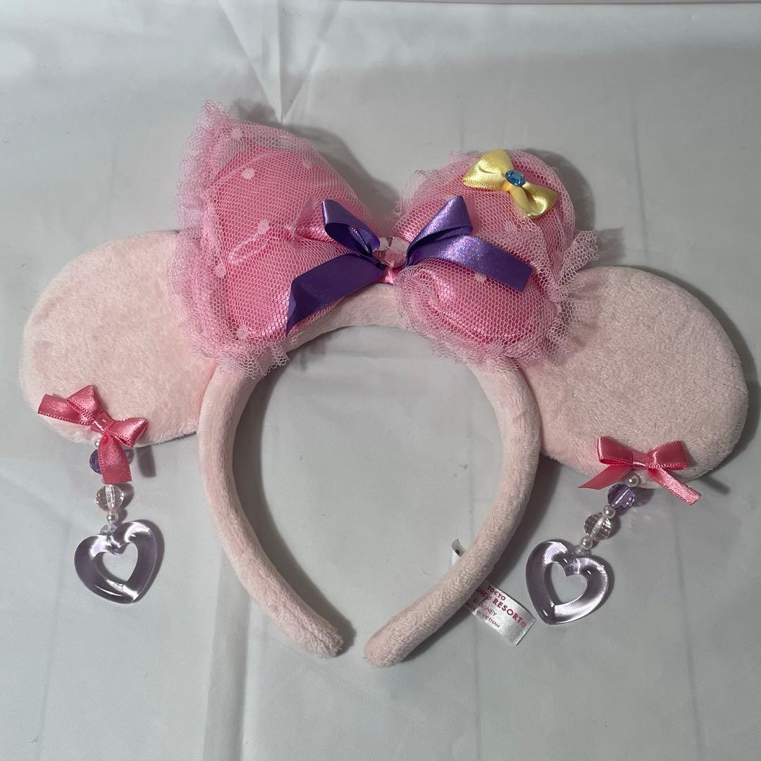 ディズニー カチューシャ ピンク ミニー イヤリング - メルカリ