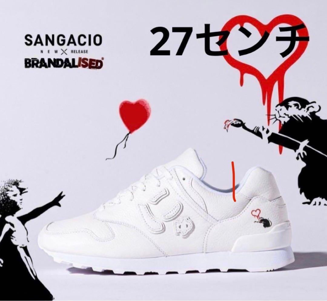 SANGACIO x BRANDALISED ホワイトスニーカー 27cm - メルカリ