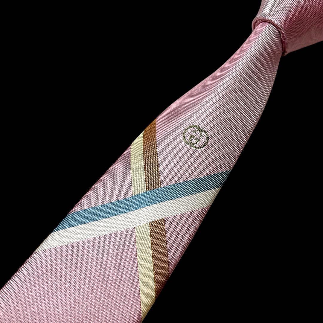 極美 GUCCI ナロータイ インターロッキング GG ソリッド 高級 - メルカリ