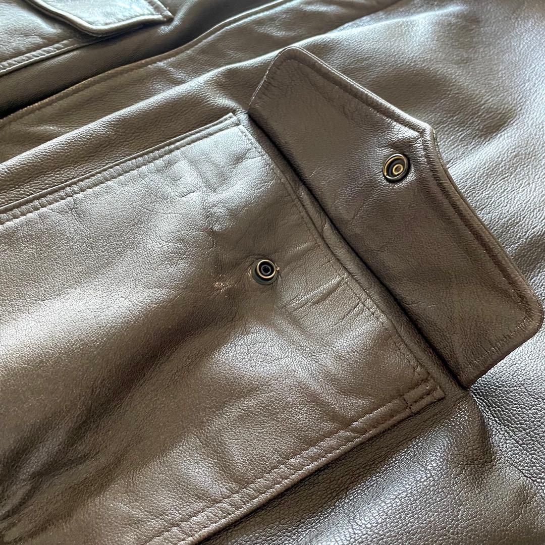 名作 80's L.L.Bean A-2 Leather Jacket L