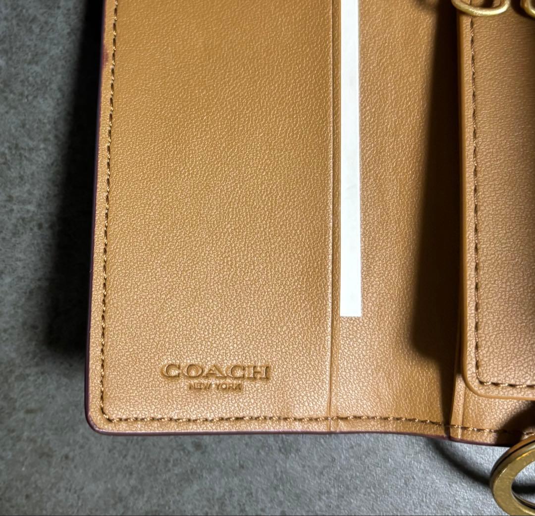 COACH 6連+1リングキーケース 花柄 レザー 未使用