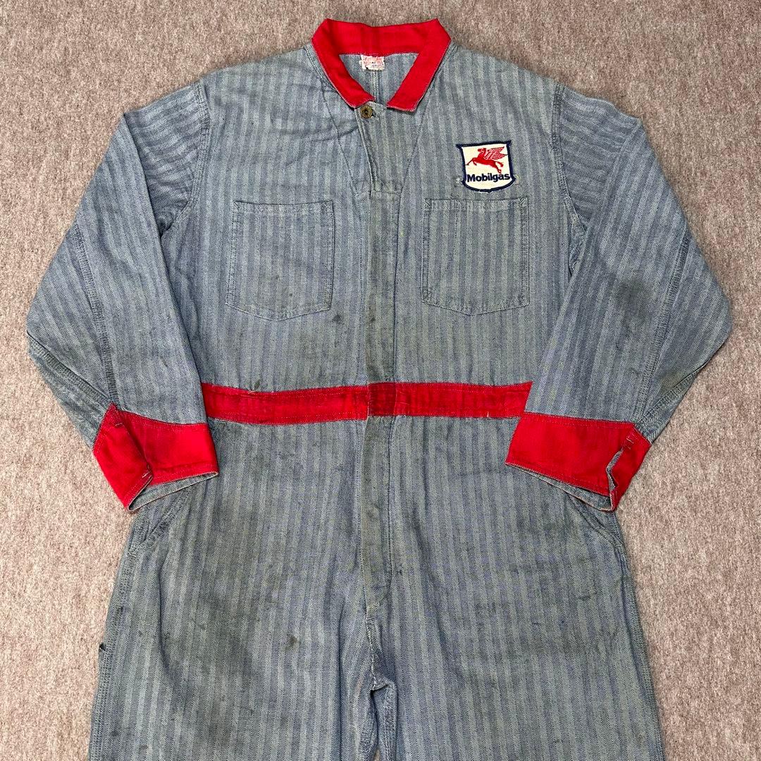 FREELAND オールインワン ヘリンボーン ツートン 耳付 モービル 40s