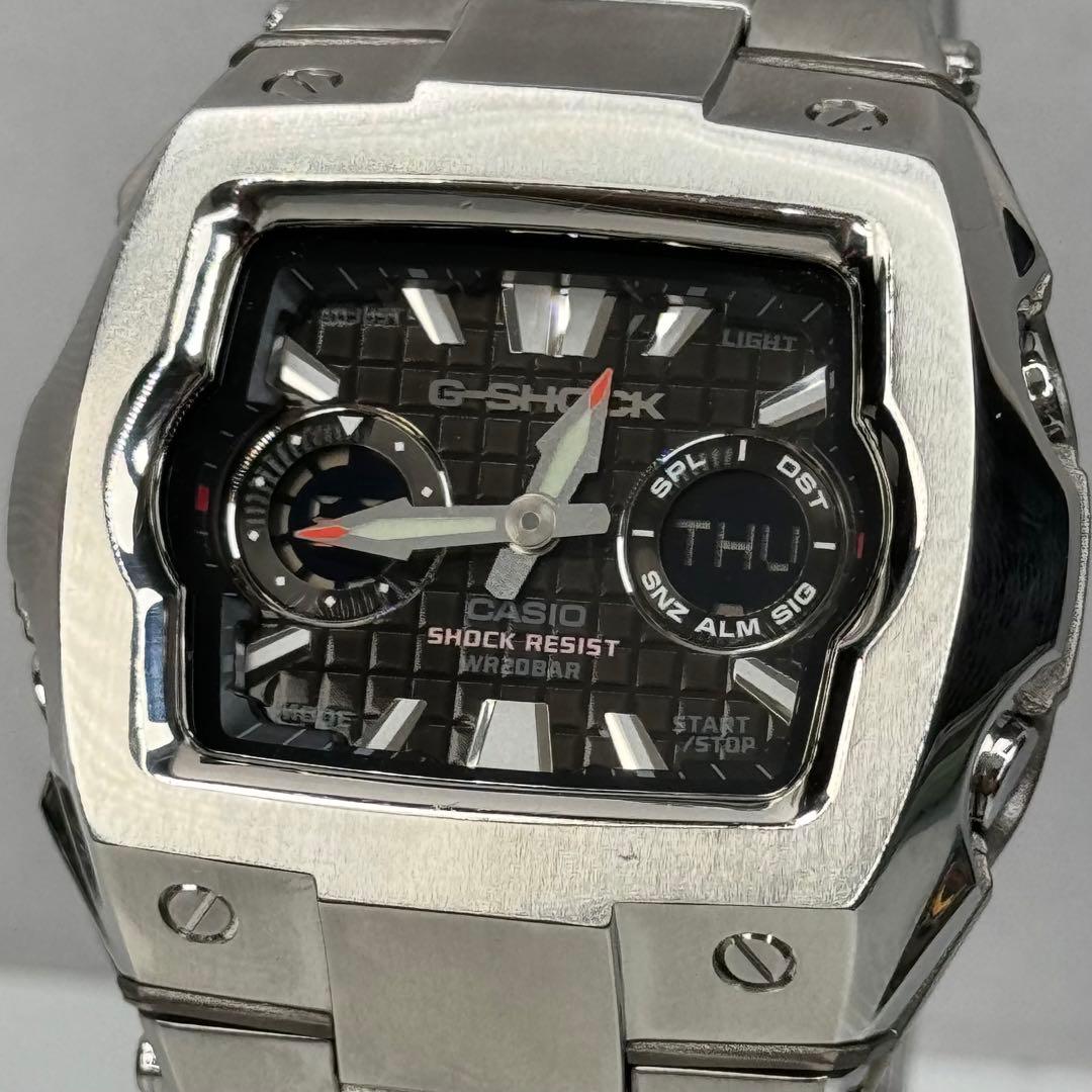 極美品 CASIO G-SHOCK G-011D アナデジ メタルバンド - メルカリ