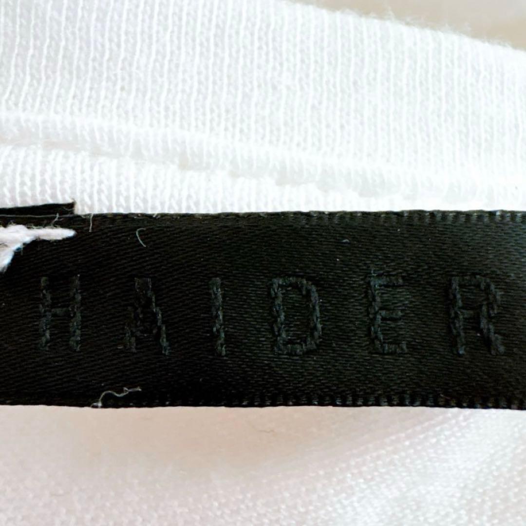 希少✨ハイダーアッカーマン（XXS）半袖トップス シルク混 アシメ フリンジ白