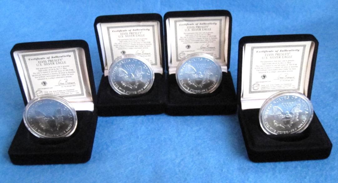 アメリカンシルバーイーグルカラー 1オンス銀貨 E・プレスリー25