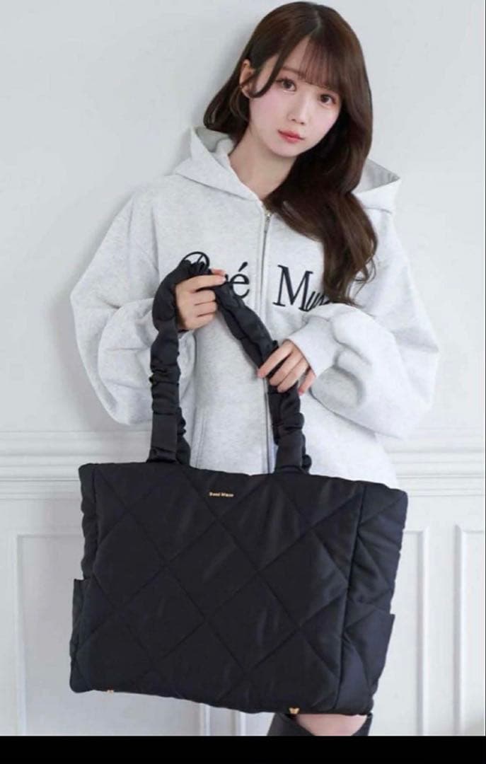 最終値下げ ロゼミューズ Rosemuse サテンキルティングビッグトート