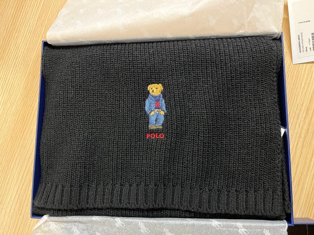 Polo Ralph Lauren ブラックマフラー POLO RALPH LAUREN（ポロ・ラルフローレン） ラルフローレン RALPH