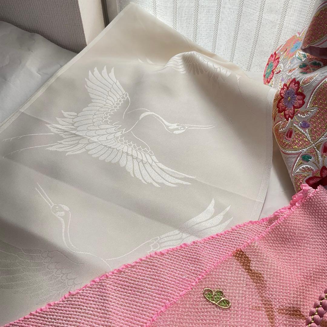 アリエルNo.43 -B 七五三　7歳 正絹着物セット　　ピンク