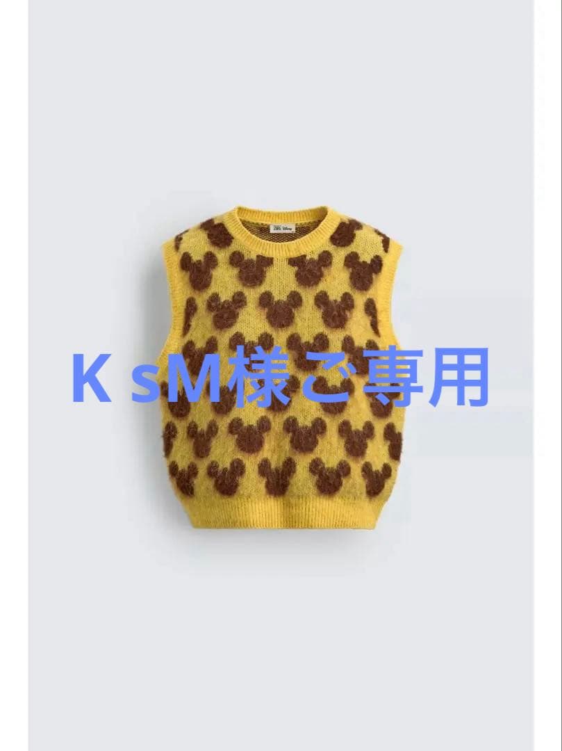 Zara x harry lambert ディズニー ミッキー ニットベスト M - メルカリ