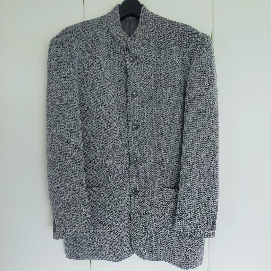 お値下】vintage ビンテージ 3ピースマオカラースーツ Lサイズ グレー