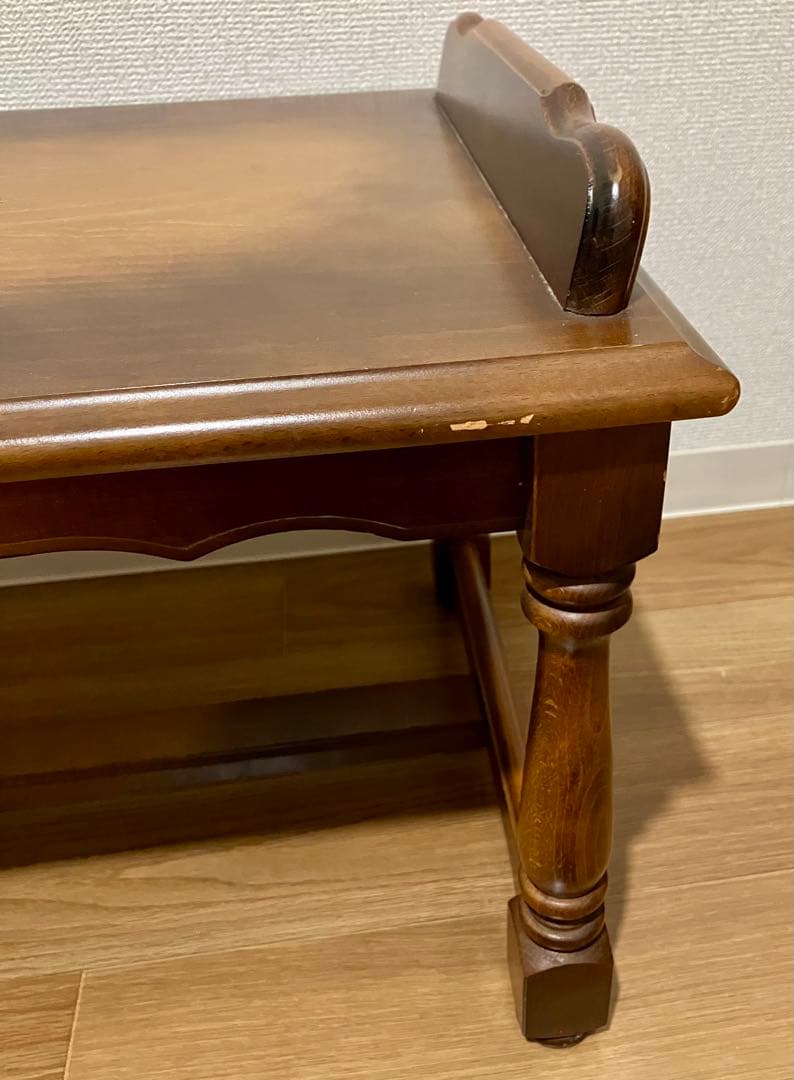 カリモク家具コロニアル テレフォンベンチ 電話台 サイドテーブル 花台 飾り棚