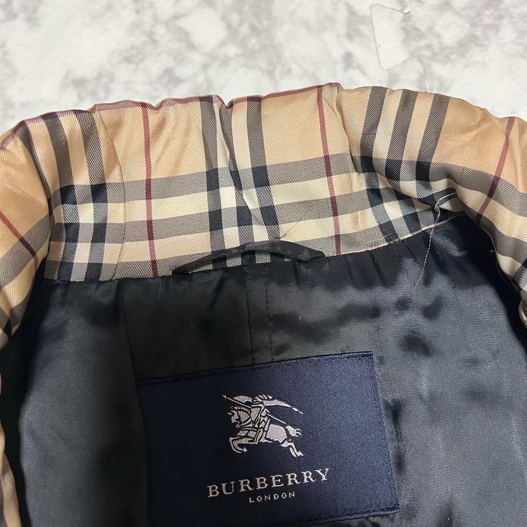 バーバリーロンドン　ライナー付き　ステンカラーコート　黒　L