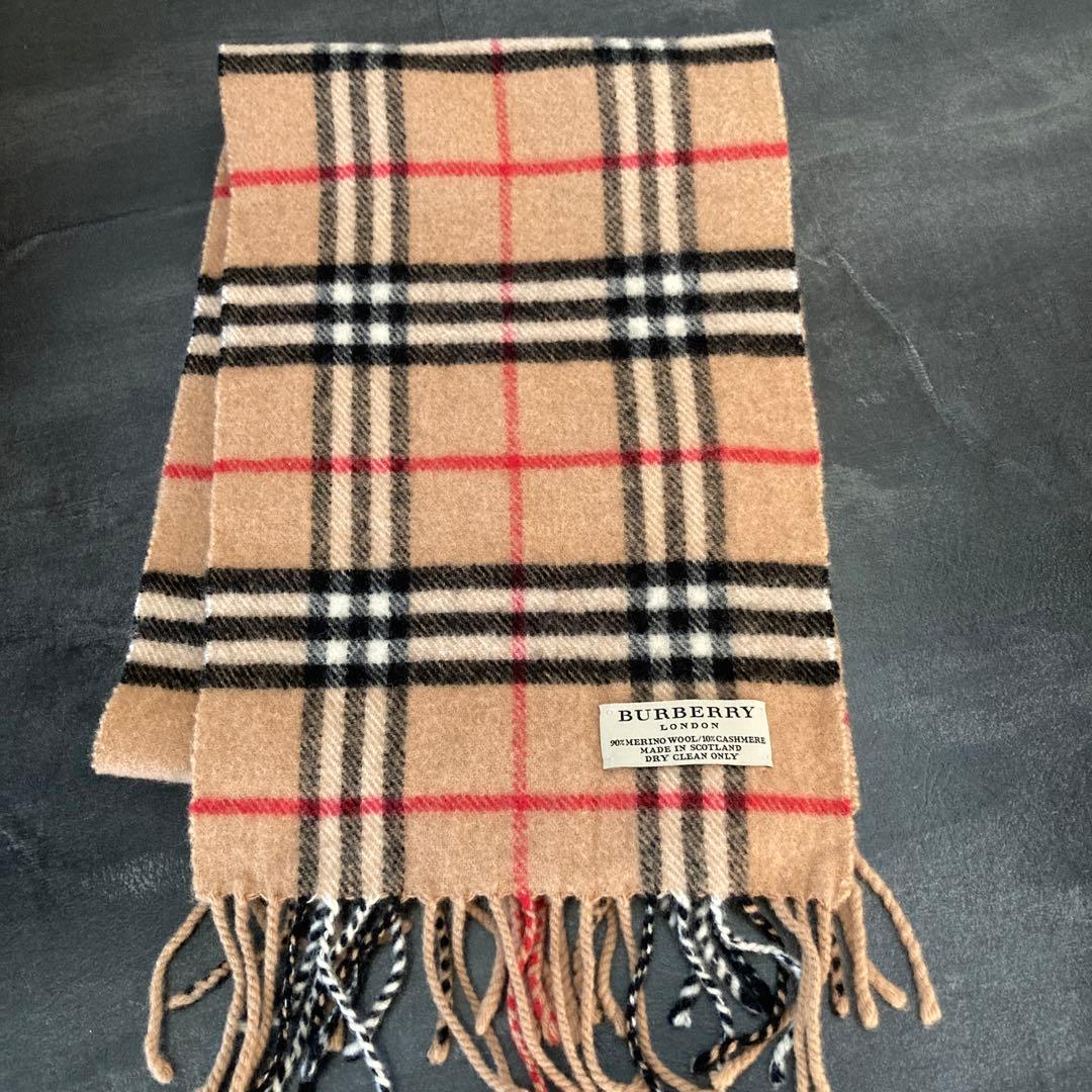 BURBERRY チェック柄マフラー 子供用 - メルカリ