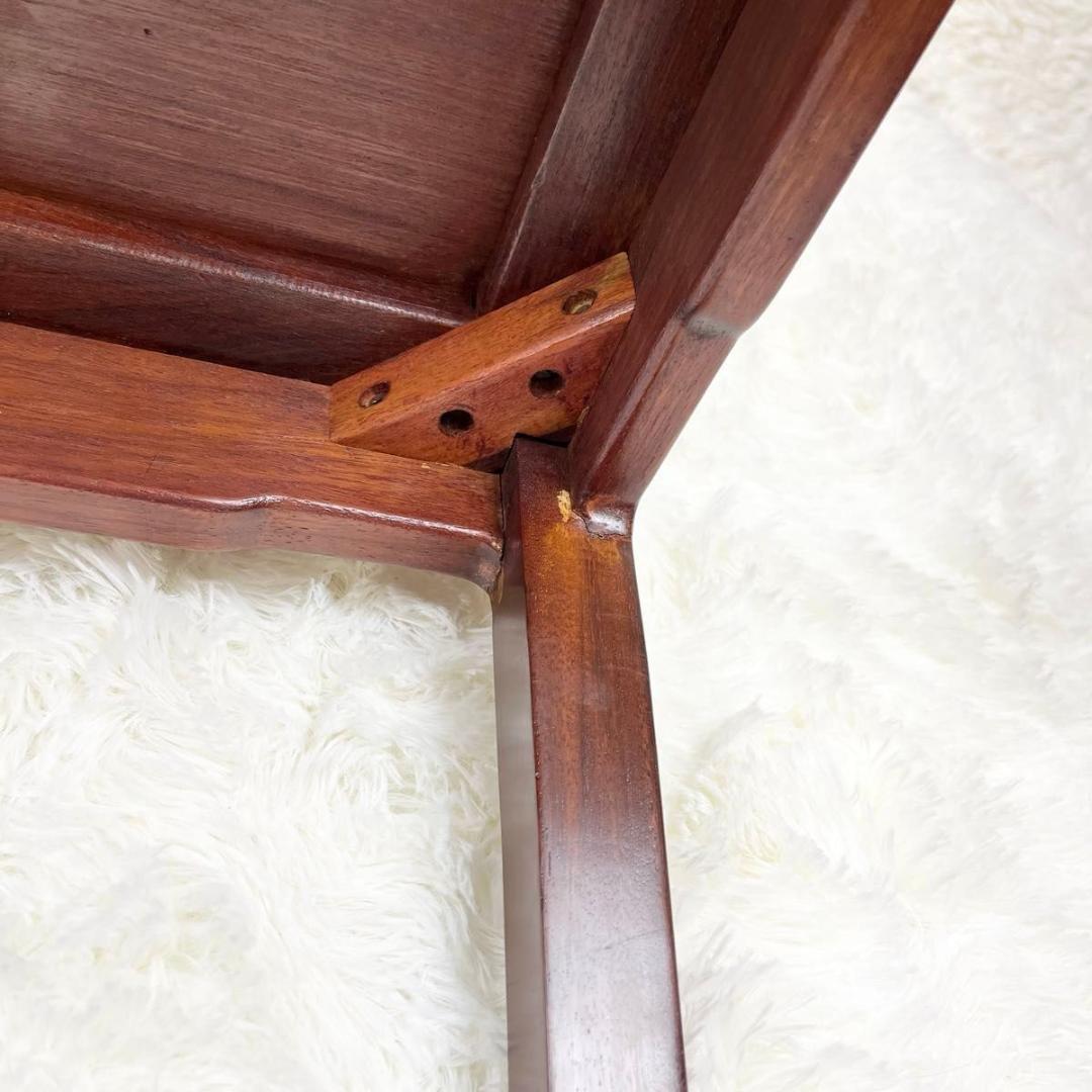 希少】花梨材角 アームチェアー 無垢 透かし彫り 唐木チェア