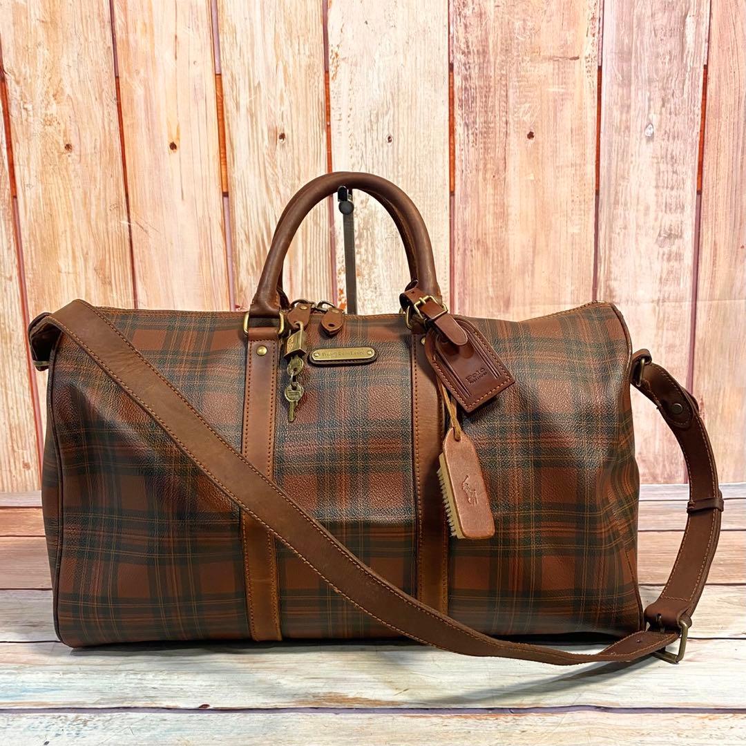 ポロラルフローレン 男女兼用 ボストンバッグ 旅行カバン TALON レッド