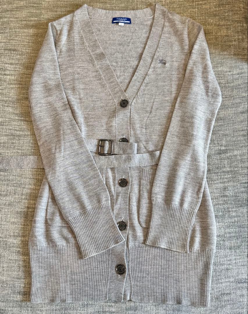 美品】BURBERRY BLUELABEL グレー カーディガン ニット 38 - メルカリ