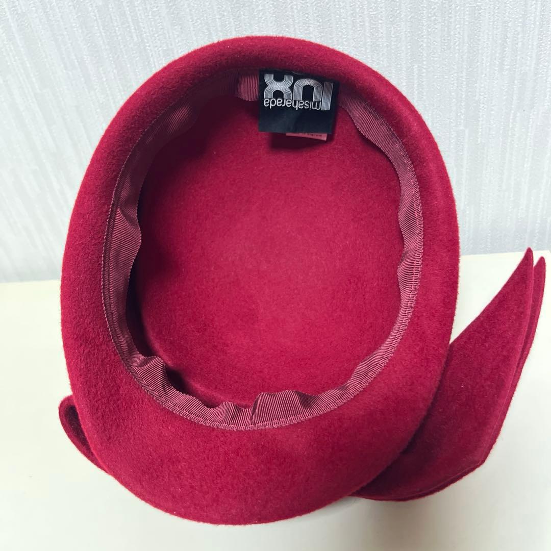 misaharada ミサハラダ フェルトリボンベレー トーク帽 レッド - メルカリ