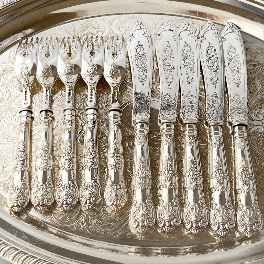 【John Gough】 キングスパターンのナイフ/フォーク 豪奢！！