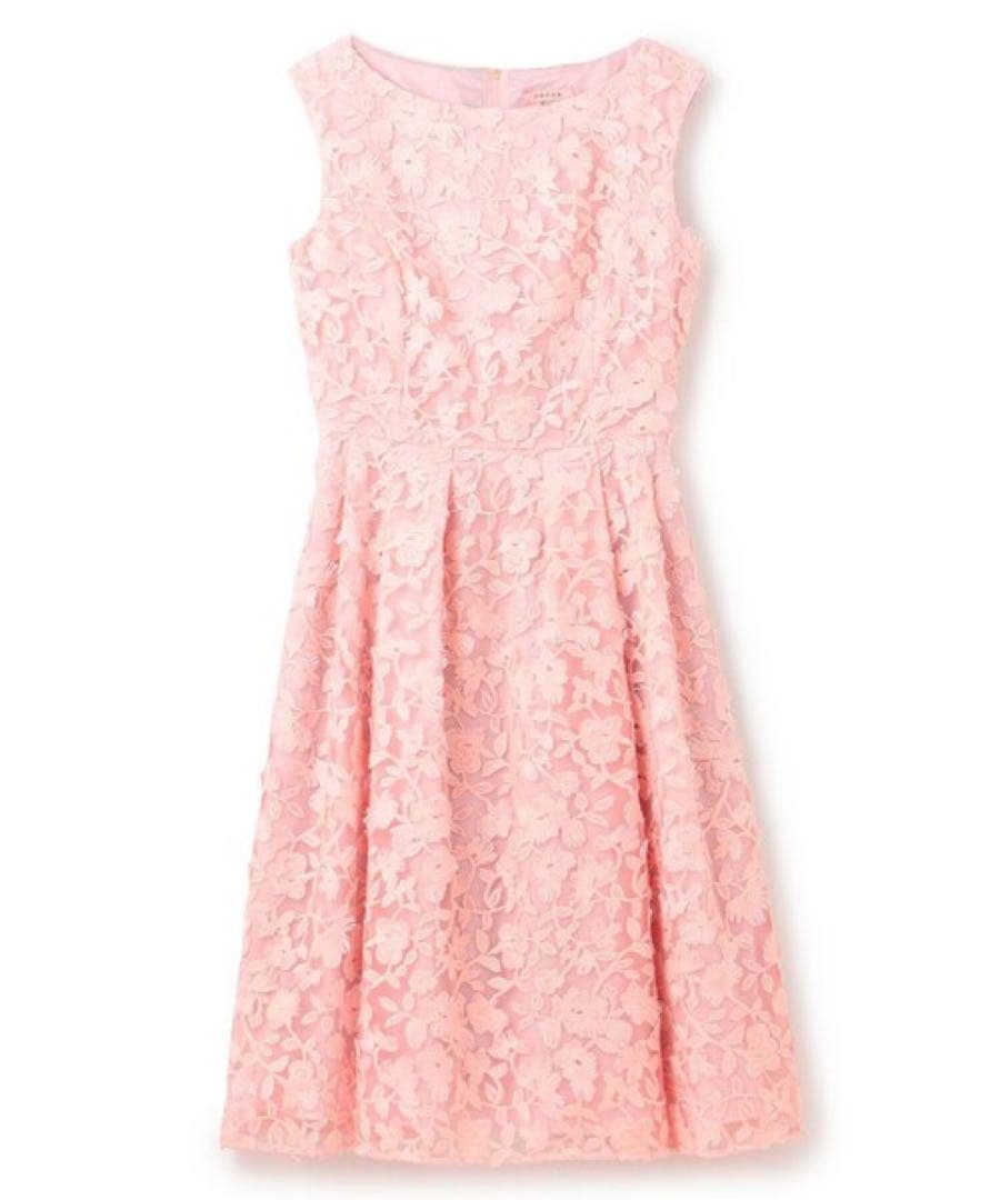 TOCCA ピンク レース刺繍 ノースリーブ ワンピース - メルカリ