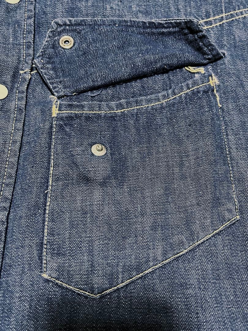 60s 白タグ SEARS ROEBUCKS デニムシャツ ウエスタン シアーズ - メルカリ