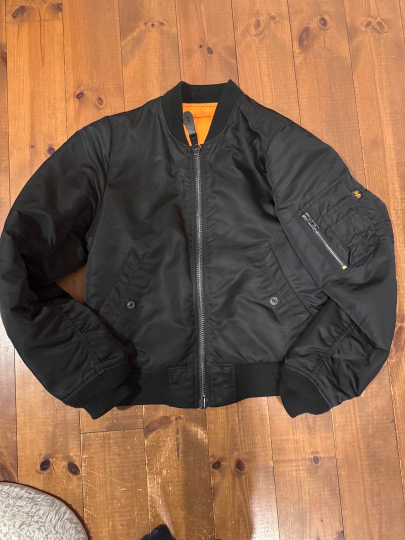 ✨極美品✨ ALPHA MA-1 Mサイズ ブラック フライトジャケット