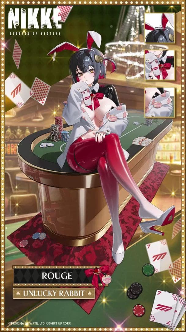 勝利の女神:NIKKE ルージュ 逆バニー コスプレ 衣装 ニケ バニーガール