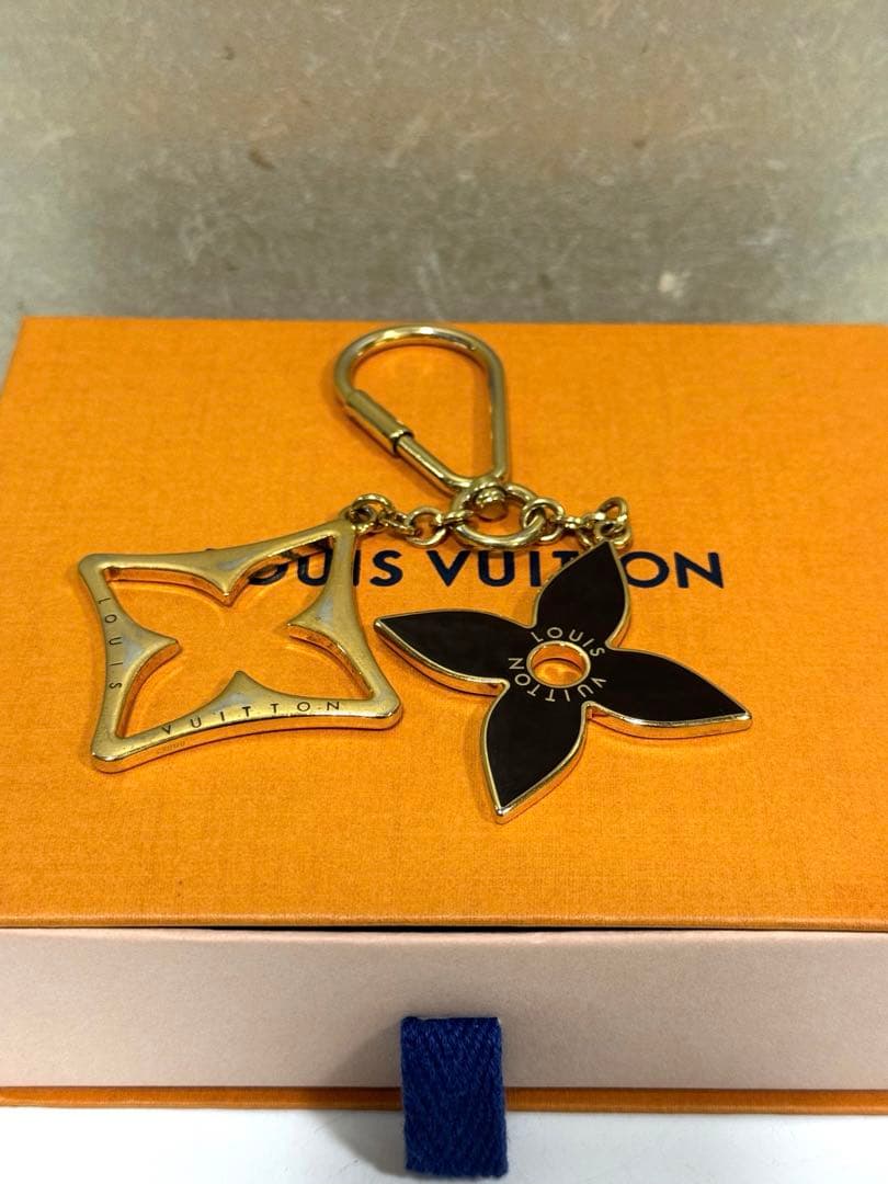 キーホルダー モノグラムフラワー ポルト クレ パズル バッグチャーム