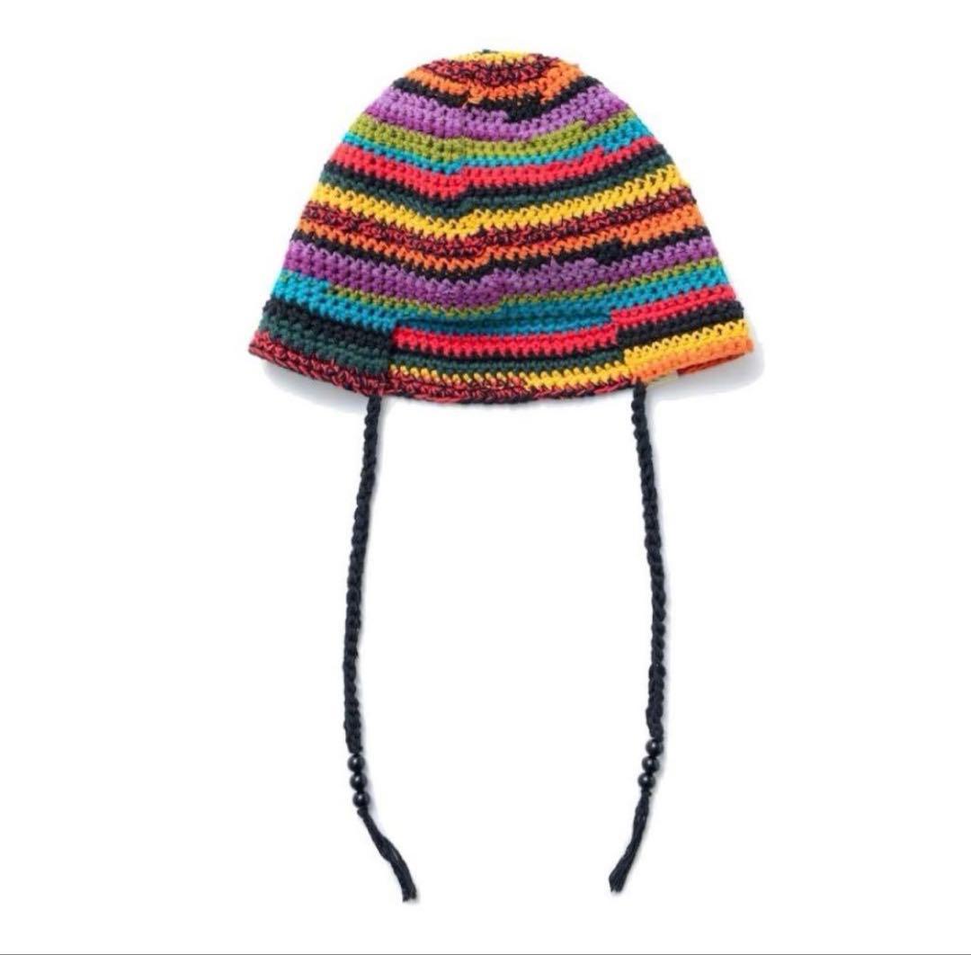 な*い様 sol Hand-knitted Border Hat Multi - メルカリ