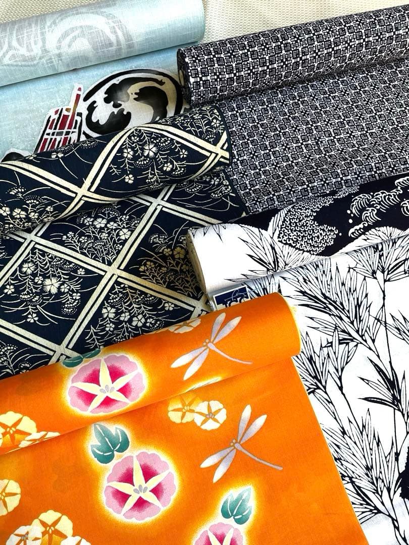 リメイク用 浴衣 反物 5点セット まとめ売り Ｅ リメイク用 浴衣 反物 5点セット まとめ売り E リメイク用 浴衣 反物