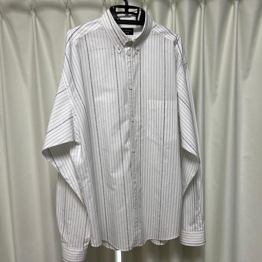 ☆定価14万☆ BALENCIAGA ピンストライプシャツ - メルカリ
