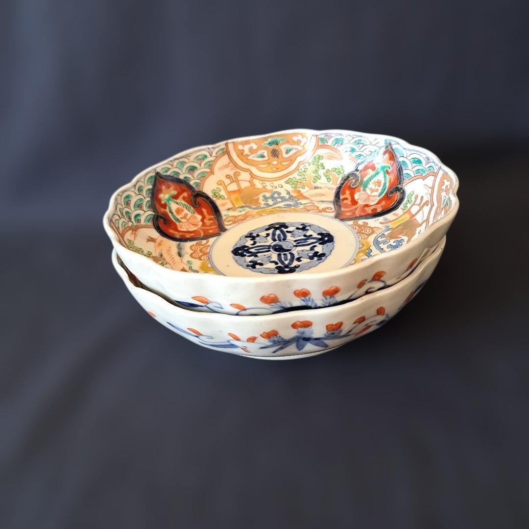 ご成約者様専用」です。 「金彩うさぎに 青海波」古伊万里皿 2点まとめ