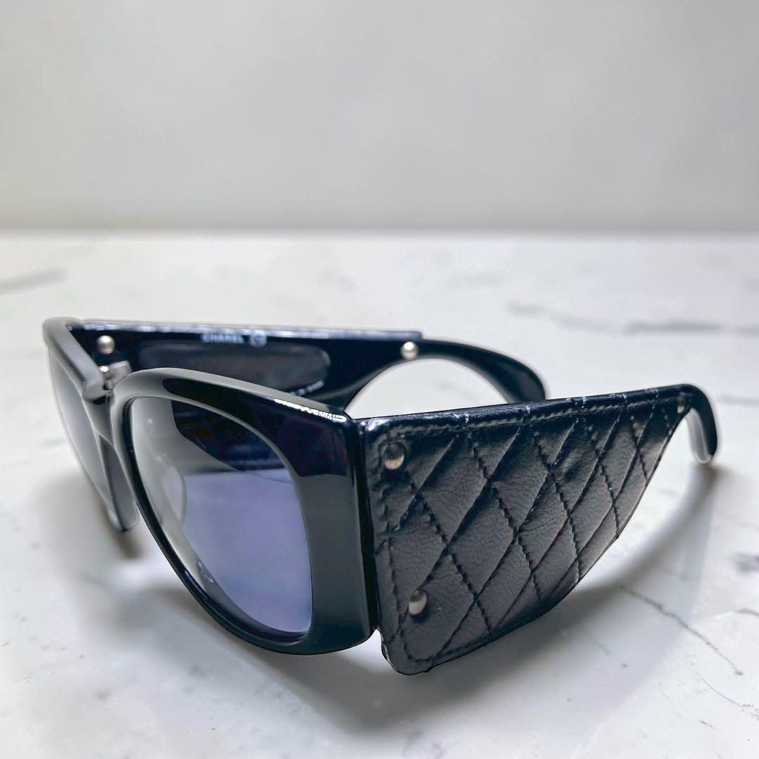 入手困難 CHANEL シャネル サングラス マトラッセ レザー 1988年